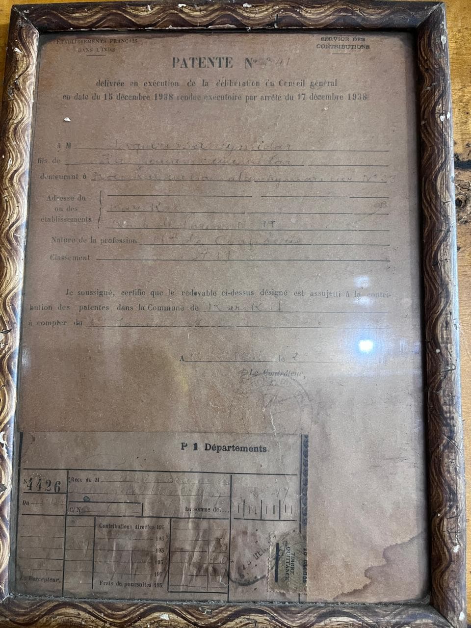 Patente N° 341 — original (French)
